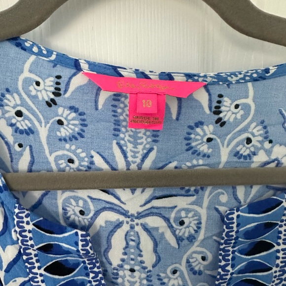 Lilly Pulitzer - Abaco Blue Have It Both Rays Engineered Woven Maxi - Picture 6 of 6